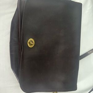 Coach Dark Brown Leather Crossbody Bag